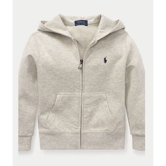 Polo by Ralph Lauren Other - Polo Ralph Lauren Gray Fleece Full Zip Hoodie Unisex Kids Size 5 Quiet Luxury